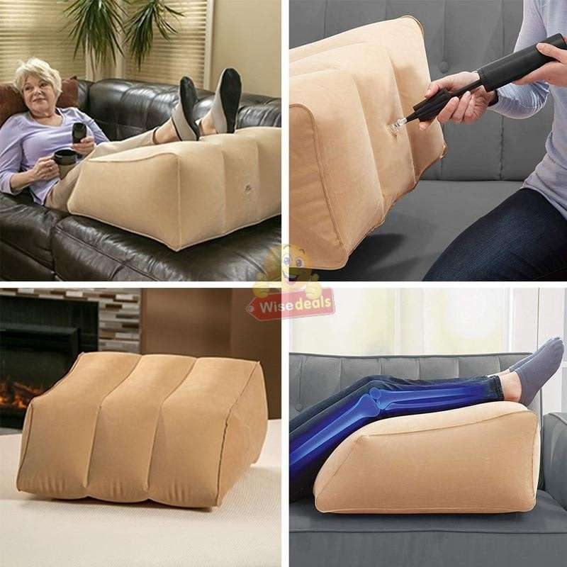 Comfortable Medical Inflatable Leg Pillow, Improves Blood Circulation, Reduce Swelling, Back Pain...