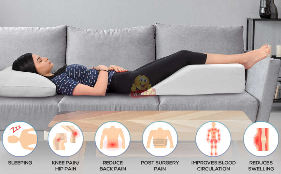 Comfortable Medical Inflatable Leg Pillow, Improves Blood Circulation, Reduce Swelling, Back Pain...