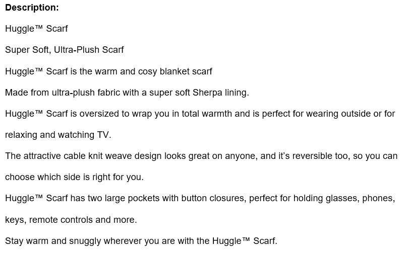 Super Soft, Ultra-Plus Scarf with Pockets, Stay Warm and Keep Your Belongings Safe - Mothersday