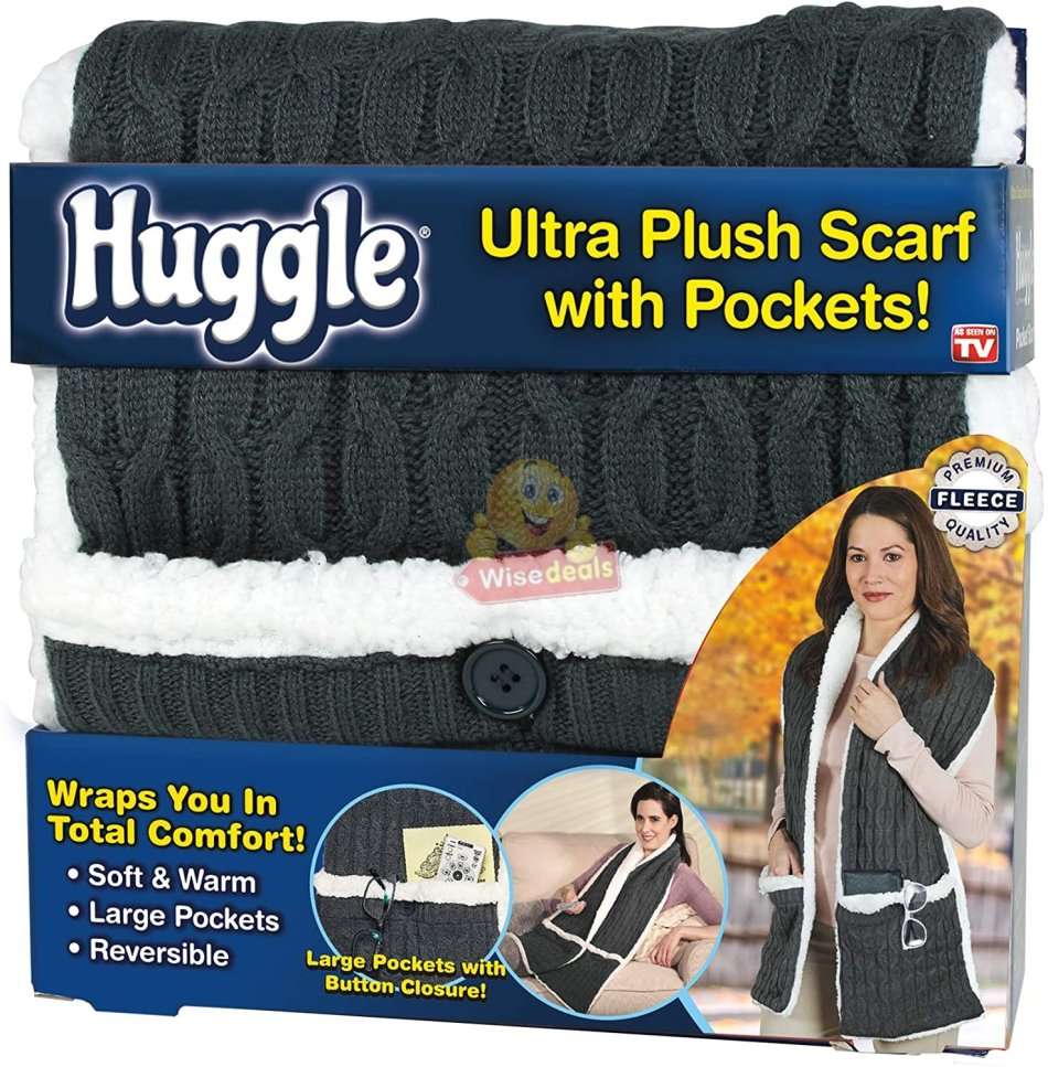 Super Soft, Ultra-Plus Scarf with Pockets, Stay Warm and Keep Your Belongings Safe - Mothersday