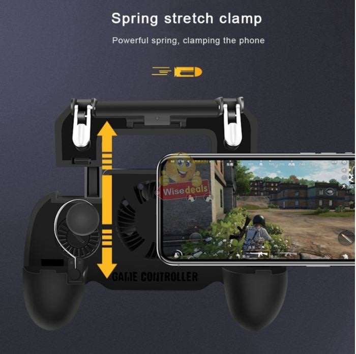 4-IN1 Mobile Game Controller, Works as Gamepad, Gaming Trigger, Phone Charging and Cooling Fan