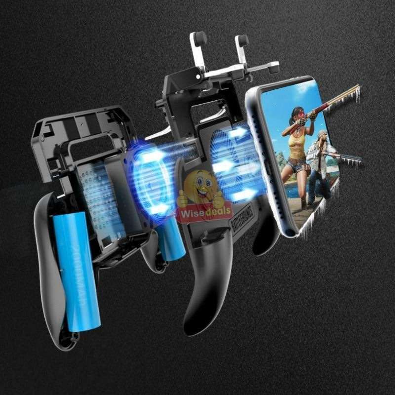 4-IN1 Mobile Game Controller, Works as Gamepad, Gaming Trigger, Phone Charging and Cooling Fan