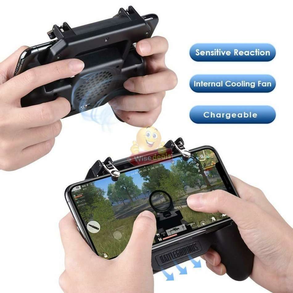4-IN1 Mobile Game Controller, Works as Gamepad, Gaming Trigger, Phone Charging and Cooling Fan