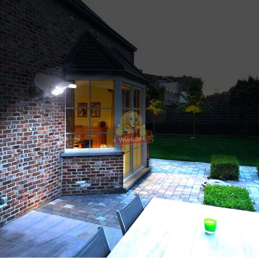 Solar Security Motion Sensor Flood Light with Remote Control, 3 Setting Modes, Waterproof etc.