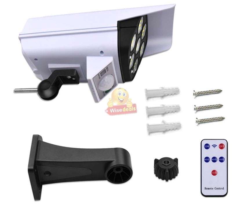 Solar Security Motion Sensor Flood Light with 3 Setting Modes, 2400mAh Battery, Waterproof etc.