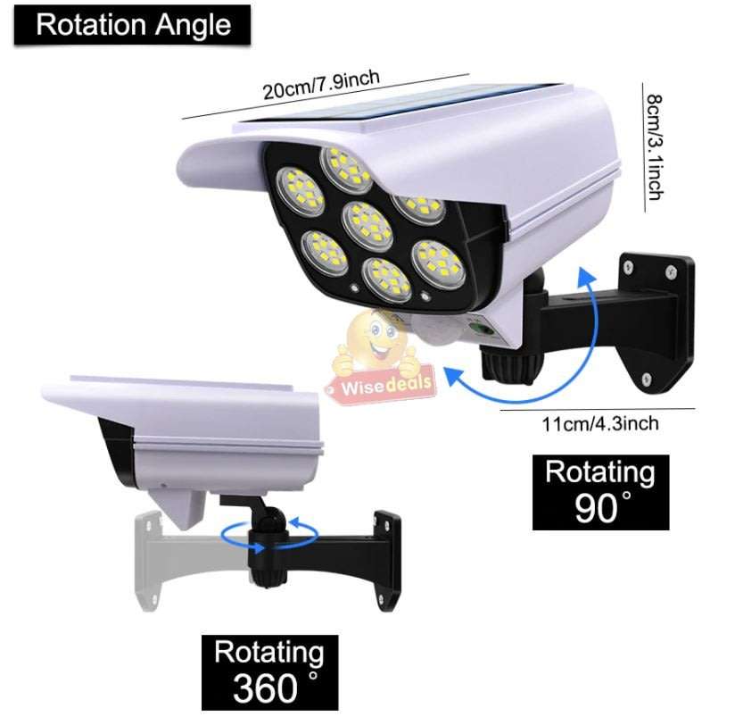 Solar Security Motion Sensor Flood Light with Remote Control, 3 Setting Modes, Waterproof etc.