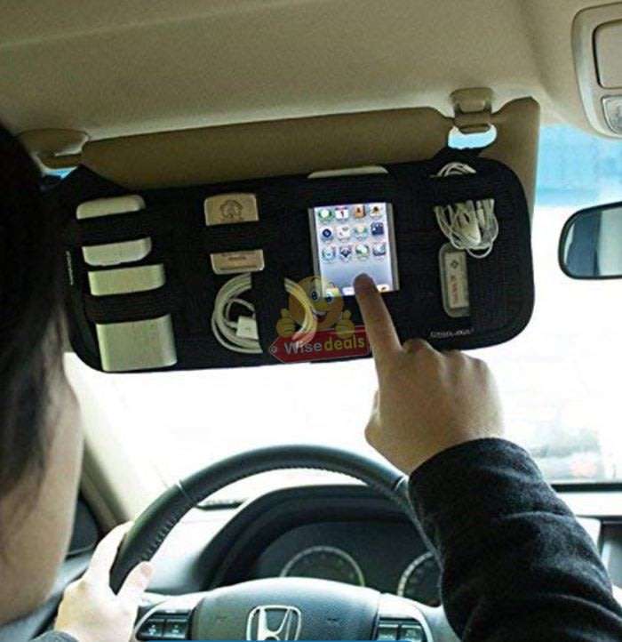 Vehicle Sun Visor Storage Organizer Plate  Keep all your belongings firmly in one place!