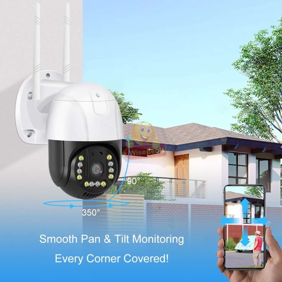 5MP, Waterproof Outdoor 4K WIFI Intelligent IP Camera, Motion Detector, Two-way Communication etc.