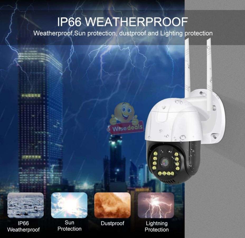5MP, Waterproof Outdoor 4K WIFI Intelligent IP Camera, Motion Detector, Two-way Communication etc.