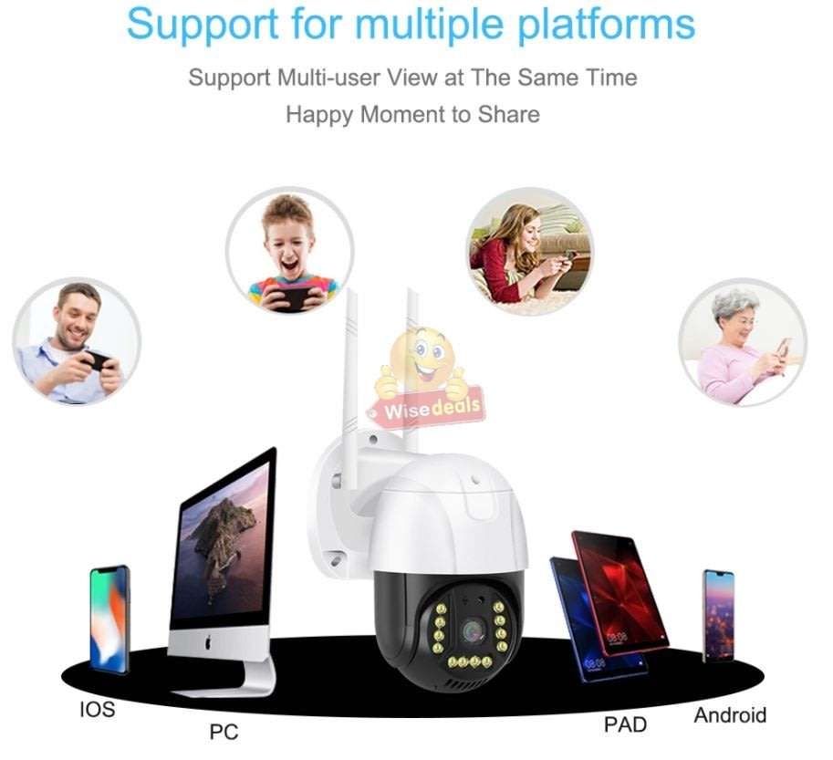 5MP, Waterproof Outdoor 4K WIFI Intelligent IP Camera, Motion Detector, Two-way Communication etc.