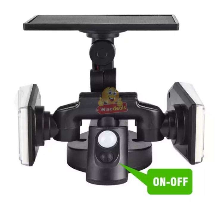 Solar Flood Light, 2 adjustable heads, 3 modes, Rechargeable Lithium battery, Waterproof etc