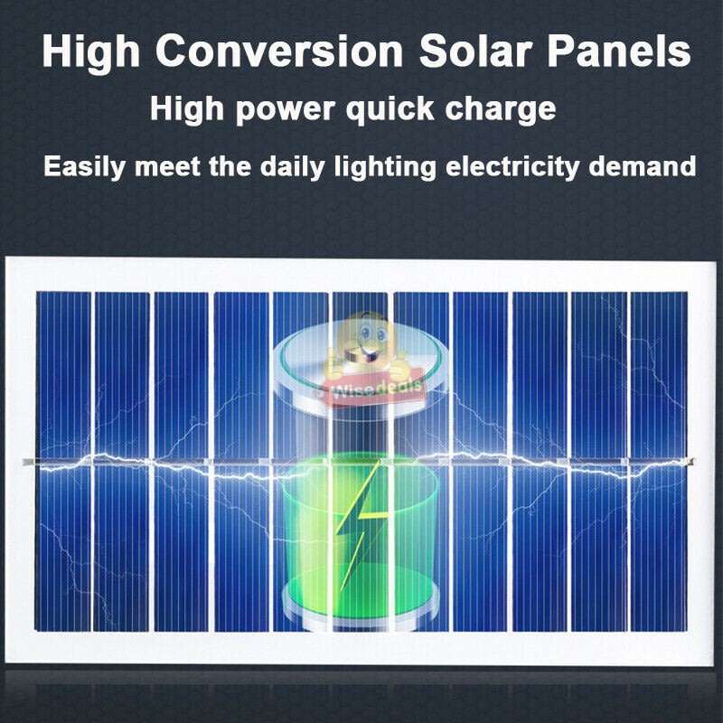 Solar Flood Light, 2 adjustable heads, 3 modes, Rechargeable Lithium battery, Waterproof etc