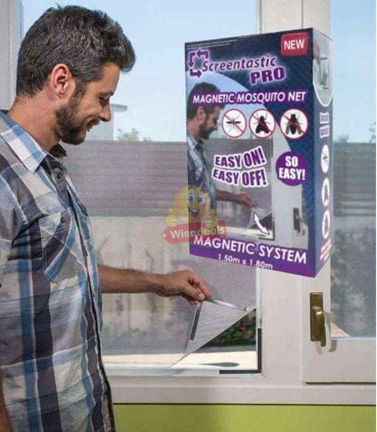 DIY Magnetic Mosquito and Insect Screening Net Kit 150 x 180cm, Easy to Install and to Remove