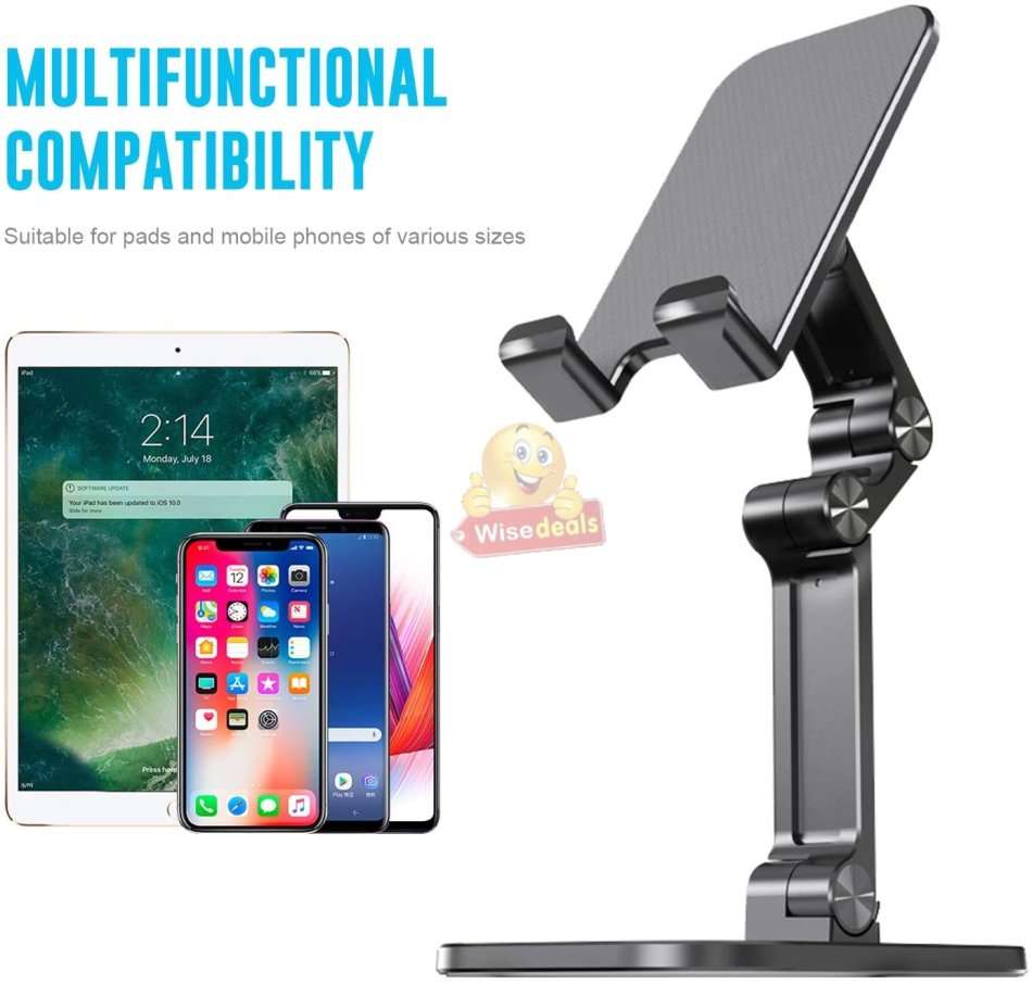 Widely Compatible phone holder, Stable Base, Fully Protective Anti-Slip Silicone Pad, Foldable etc