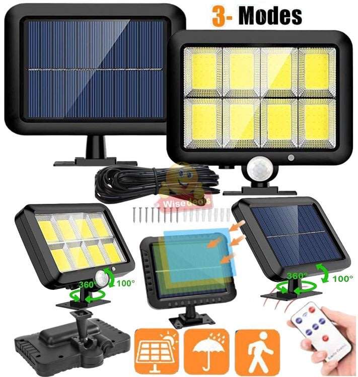 COB LED Multi functional SOLAR Energy Flood Light Kit with Remote Control & 3 Modes
