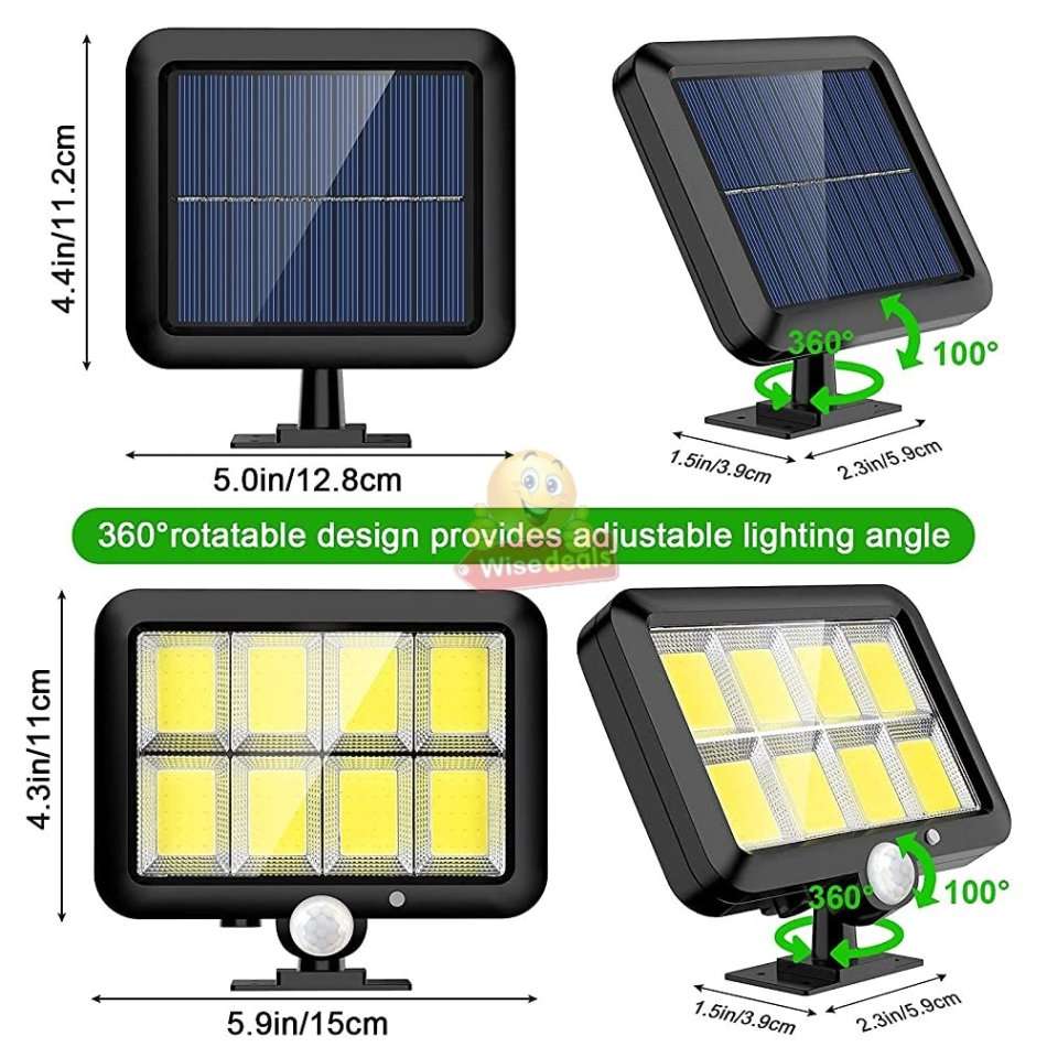 COB LED Multi functional SOLAR Energy Flood Light Kit with Remote Control & 5 Modes