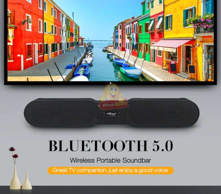 Wireless Bluetooth Sound bar with FM Radio, Support SD Card, USB, AUX, Superb Sound