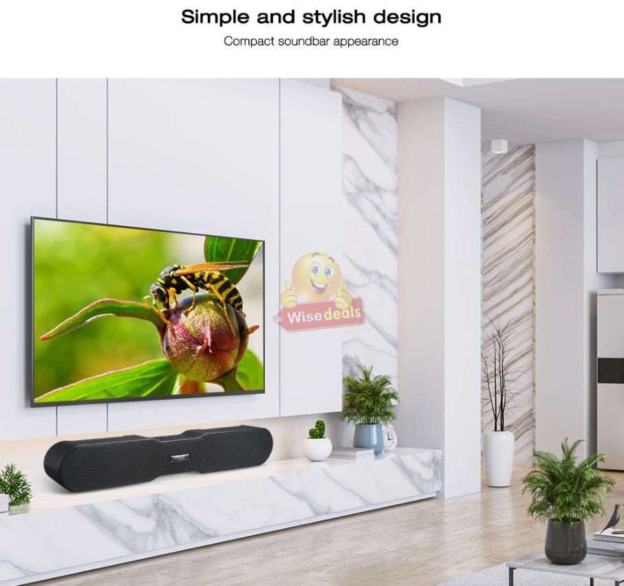 Wireless Bluetooth Sound bar with FM Radio, Support SD Card, USB, AUX, Superb Sound