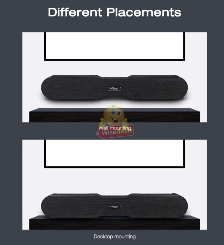 Wireless Bluetooth Sound bar with FM Radio, Support SD Card, USB, AUX, Superb Sound