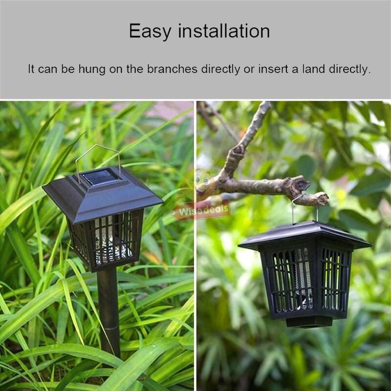 Solar UV & White LED Garden Light in one, just switch the button. Say Goodbye to Annoying bugs