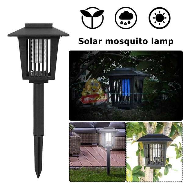 Solar UV & White LED Garden Light in one, just switch the button. Say Goodbye to Annoying bugs