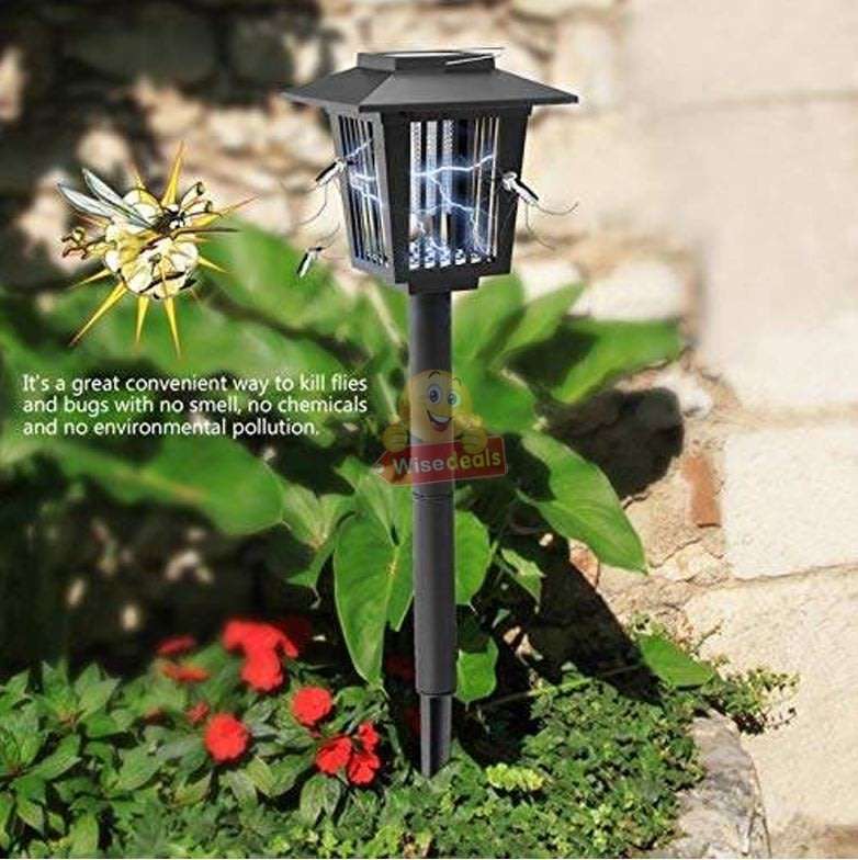 Solar UV & White LED Garden Light in one, just switch the button. Say Goodbye to Annoying bugs