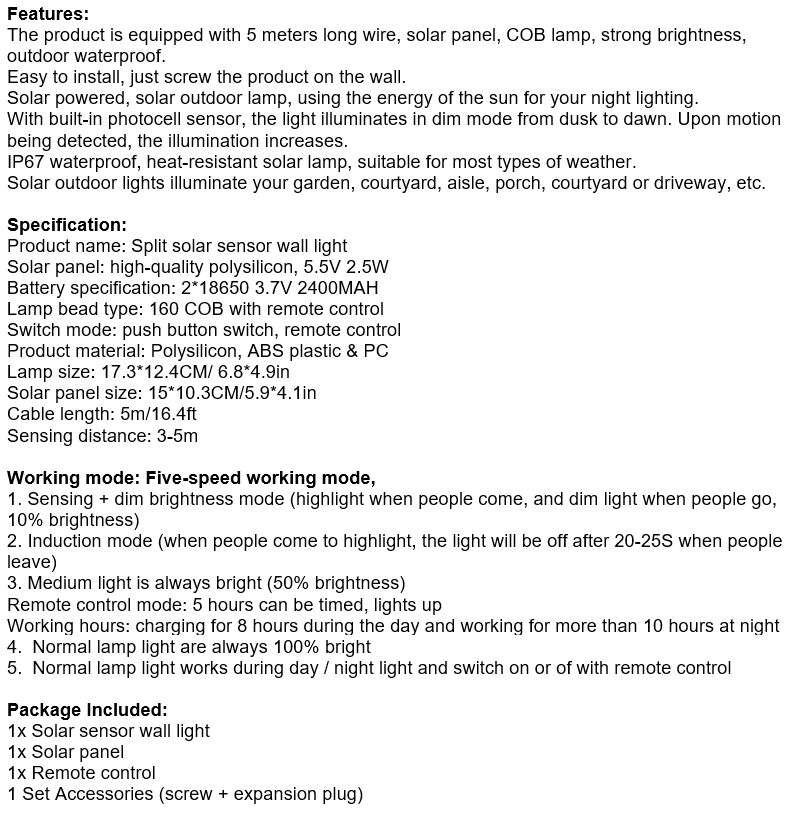 COB LED Multi functional SOLAR Energy Flood Light Kit with Remote Control & 5 Modes