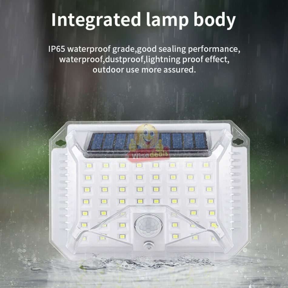 90 LED Super Bright SOLAR Wall Light with 3 Modes, PIR Motion Sensor, Waterproof & Eco-Friendly