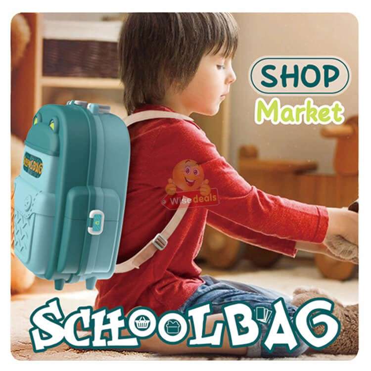 2 in 1 Backpack Educational Play Sets, Fruit Shop Market with lots of accessories