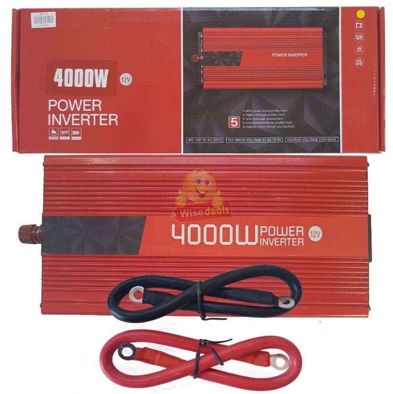 4000W Power Inverter  4000W Constant Power & 8000W Surge Power, Convert 12V DC to 220V AC