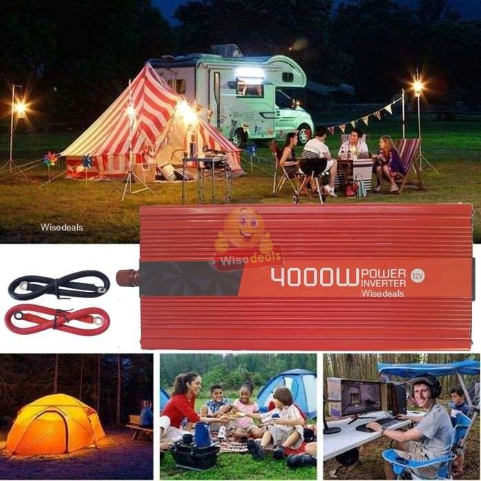 4000W Power Inverter  4000W Constant Power & 8000W Surge Power, Convert 12V DC to 220V AC