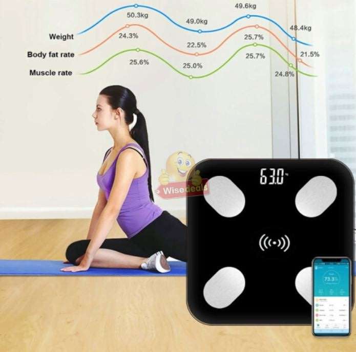 Smart Bluetooth Scale, Measure Several Body Compositions & Support Several Users