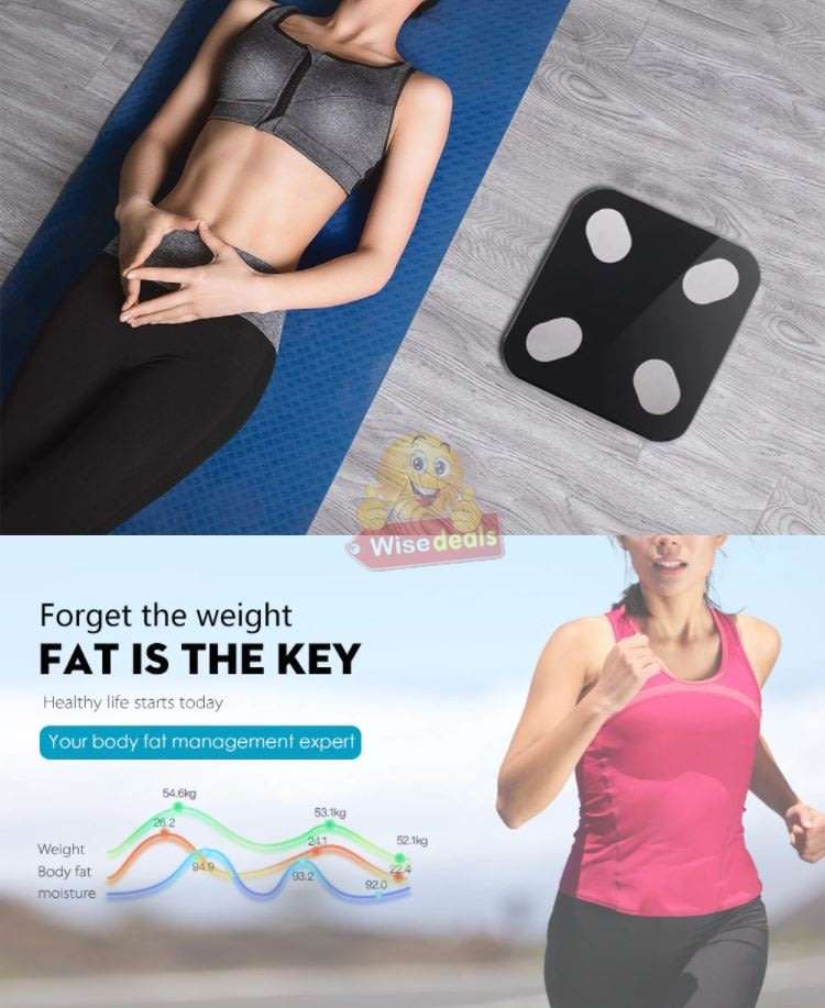 Smart Bluetooth Scale, Measure Several Body Compositions & Support Several Users