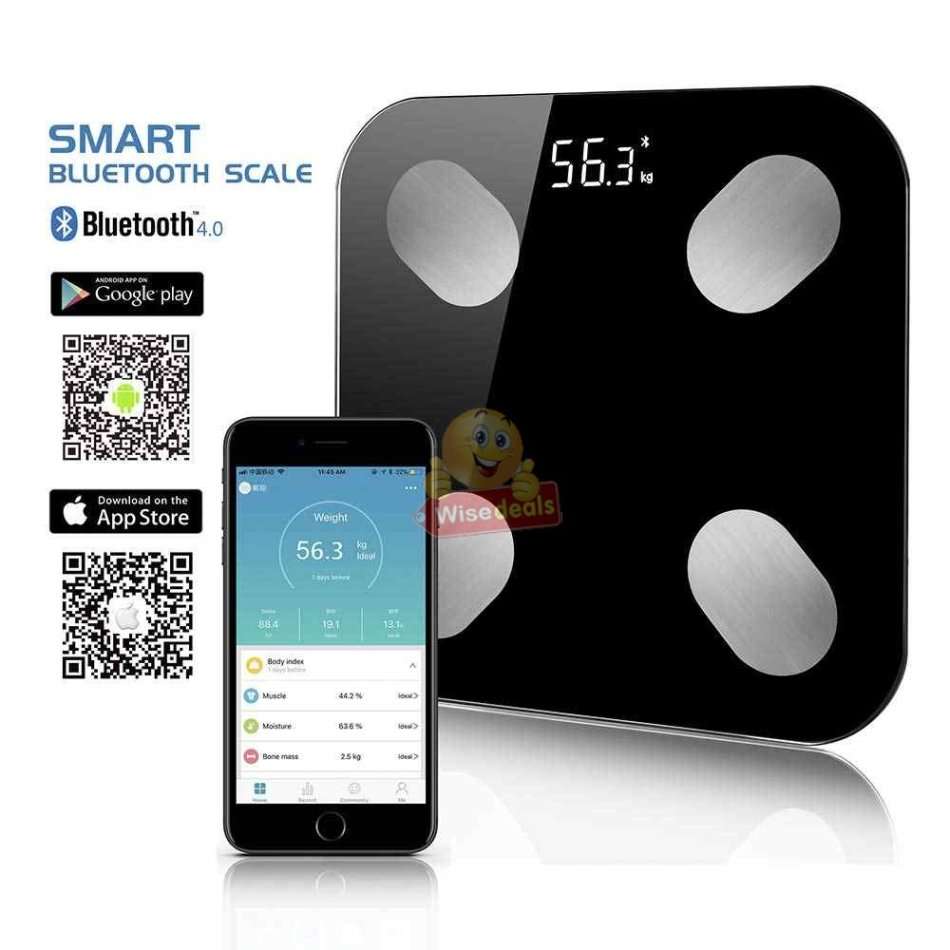 Smart Bluetooth Scale, Measure Several Body Compositions & Support Several Users