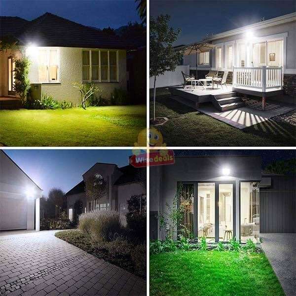 25W Solar Flood Light with Remote Control - Set Light on Timer and 2 Lightening modes