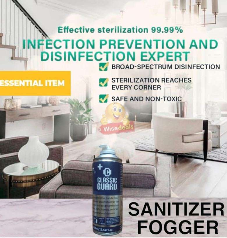 Classic Guard Spray Fogger - Sanitize an Entire Room in 3 minutes with the click of a button
