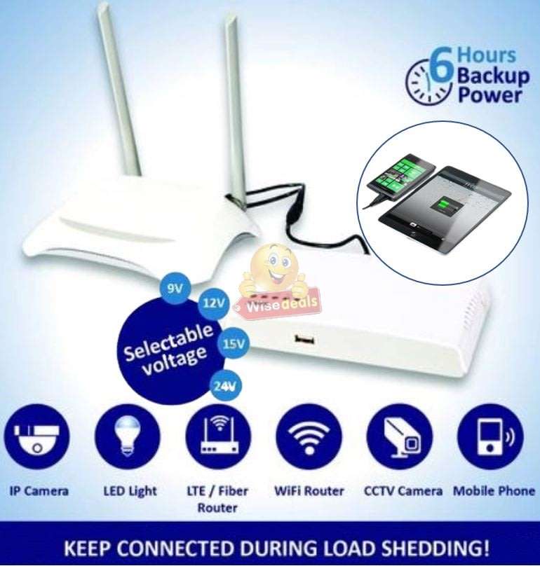 Beat Loadshedding with the Portable Backup Power Station, 9V, 12V, 15V & 24V, 8800mAh Battery