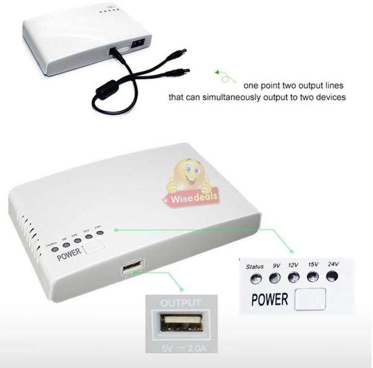 Beat Loadshedding with the Portable Backup Power Station, 9V, 12V, 15V & 24V, 8800mAh Battery