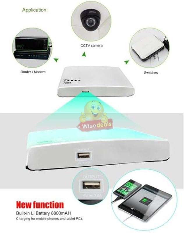 Beat Loadshedding with the Portable Backup Power Station, 9V, 12V, 15V & 24V, 8800mAh Battery