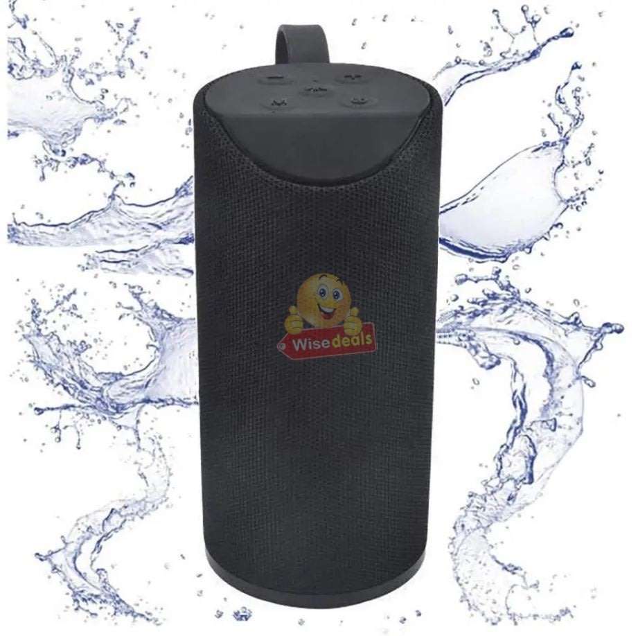 Portable Waterproof Bluetooth Speaker with FM Radio & Mic, Support SD Card, USB, Aux