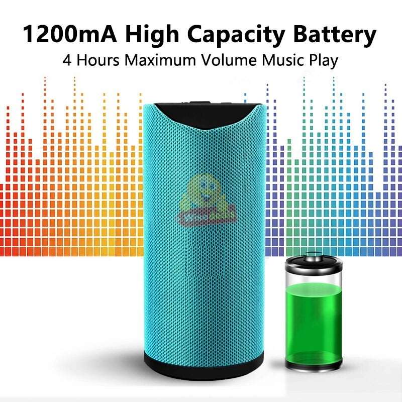 Portable Waterproof Bluetooth Speaker with FM Radio & Mic, Support SD Card, USB, Aux