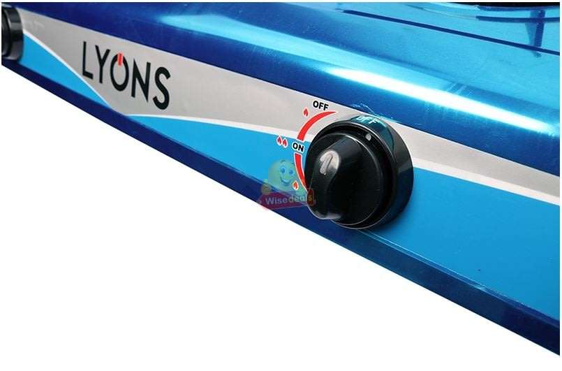 Large Stainless Steel Double Burner Gas Stove with Regulator & Hose Perfect for every day use