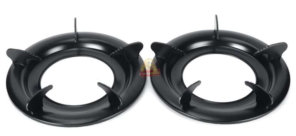 Large Stainless Steel Double Burner Gas Stove with Regulator & Hose Perfect for every day use