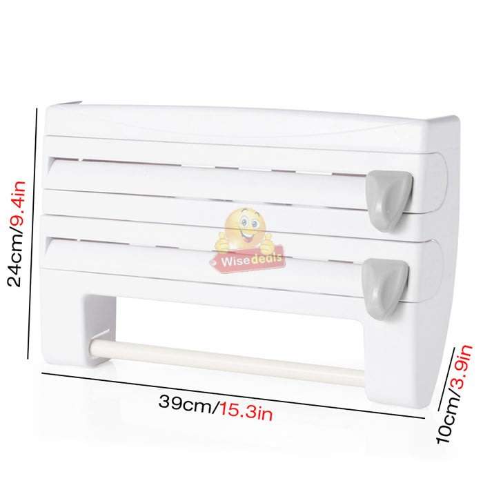 4 IN 1 Kitchen roll dispenser and organiser, a multifunctional space saver for every home