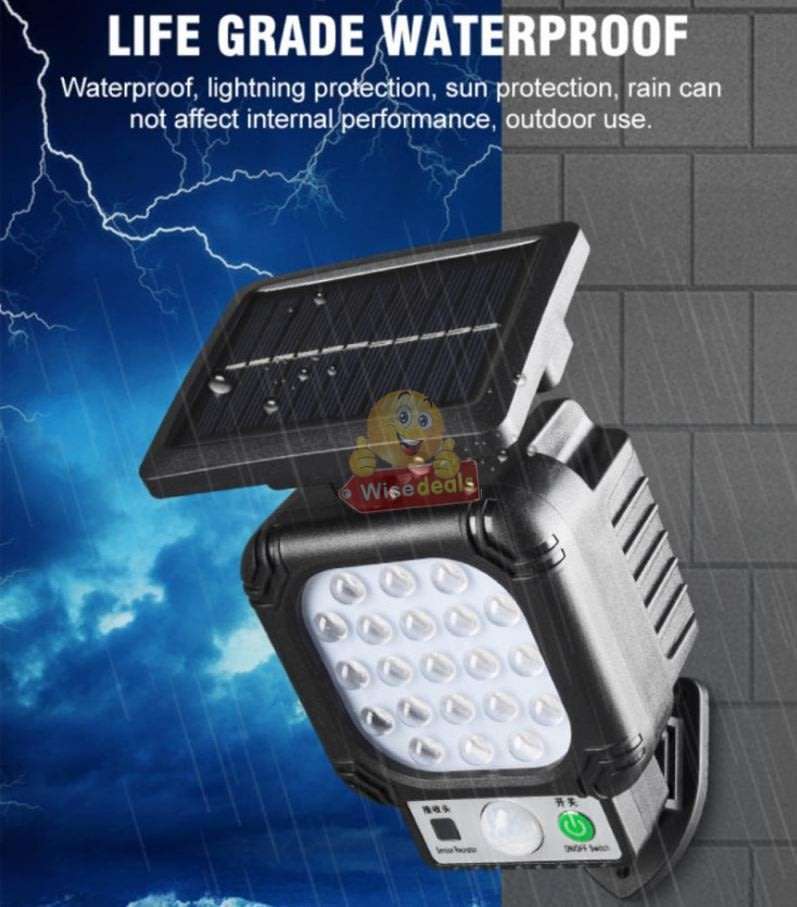 Super Bright Solar Split LED Wall Light, Build in Battery, 3 Selection Modes, Zero Electricity