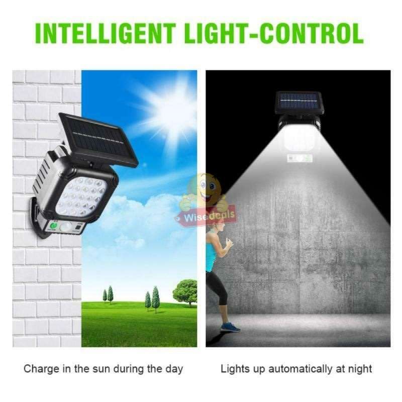 Super Bright Solar Split LED Wall Light, Build in Battery, 3 Selection Modes, Zero Electricity