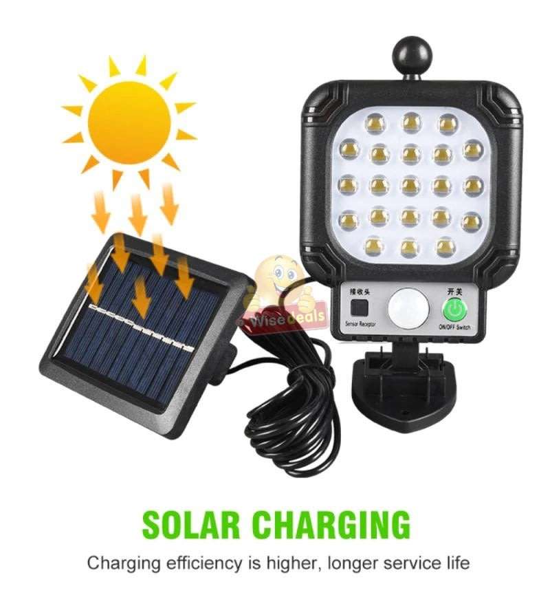 Super Bright Solar Split LED Wall Light, Build in Battery, 3 Selection Modes, Zero Electricity