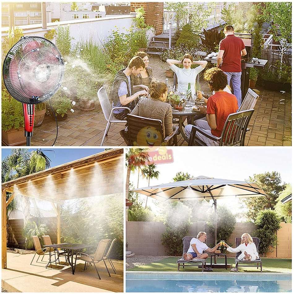 Pre-assembled Outdoor Misting / Irrigation System with Premium Brass Nozzles for outdoor Cooling