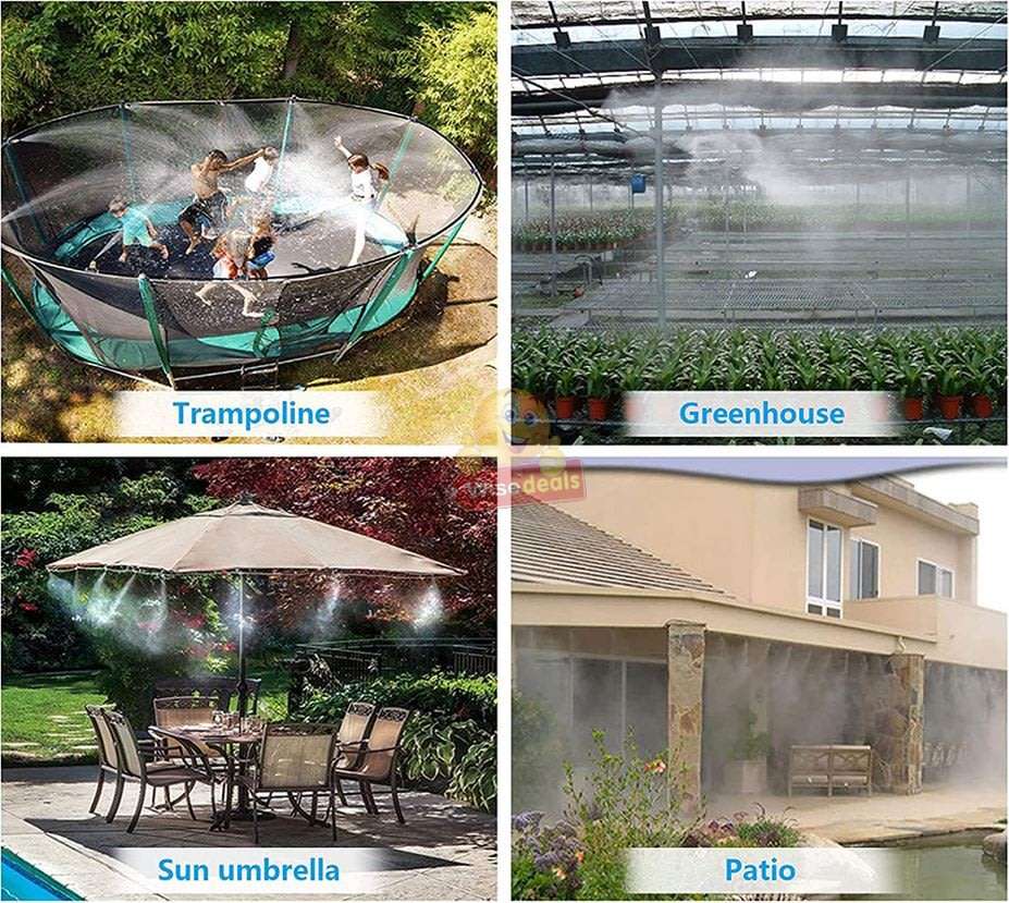 Pre-assembled Outdoor Misting / Irrigation System with Premium Brass Nozzles for outdoor Cooling