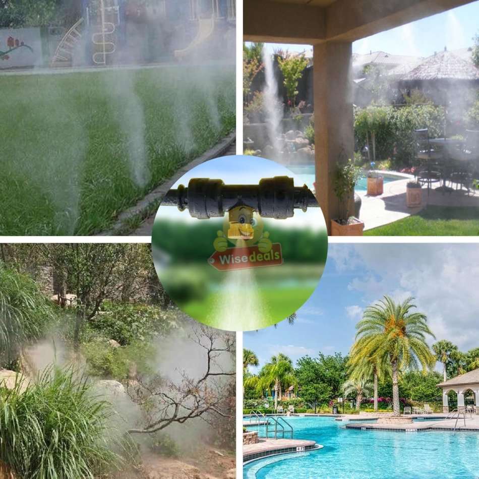 Pre-assembled Outdoor Misting / Irrigation System with Premium Brass Nozzles for outdoor Cooling